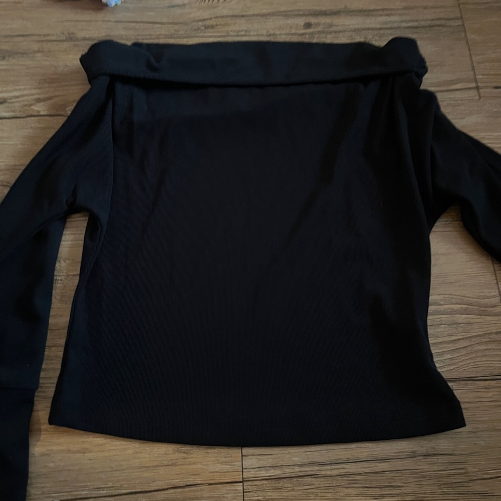 Elegant Black Off-Shoulder Sweater